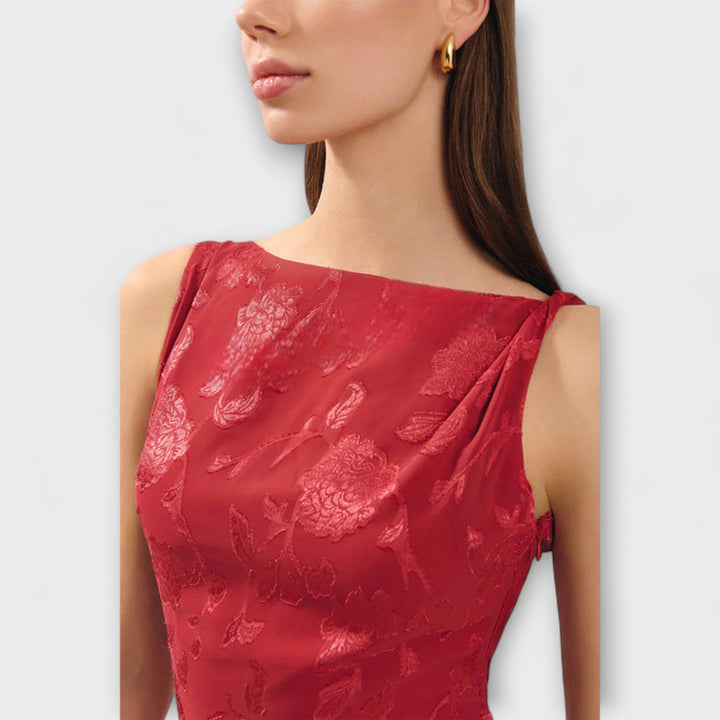 Opál  ™ ｜Κομψό φόρεμα με ανοιχτή πλάτη και κορδόνια