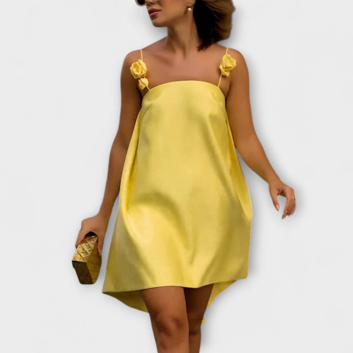 Jordan ™ ｜ Κομψό μίνι φόρεμα με λουλούδια χωρίς μανίκια