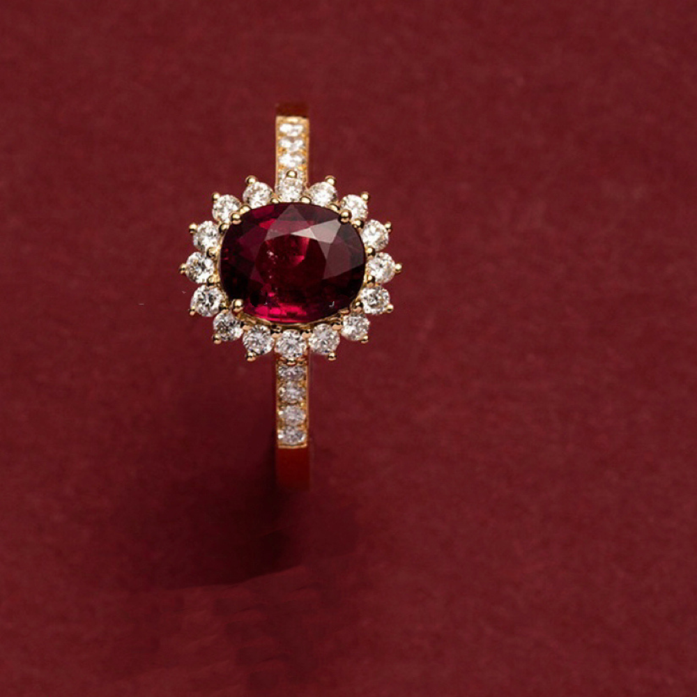 RED STONE ΑΣΗΜΕΝΙΟ ΔΑΧΤΥΛΙΔΙ ΜΕ ΡΟΥΜΠΙΝΙ BESCR0033