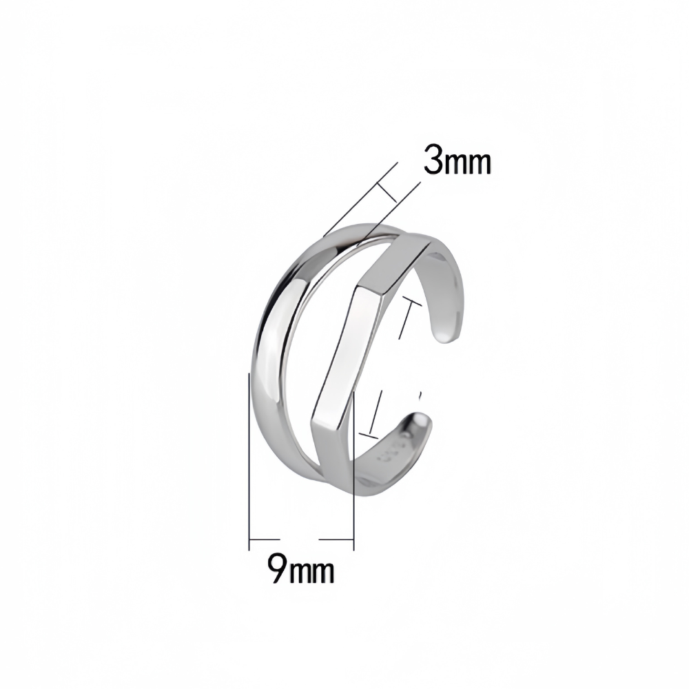 DOUBLE TEXTURE ΑΣΗΜΕΝΙΟ ΔΑΧΤΥΛΙΔΙ BESCR0036