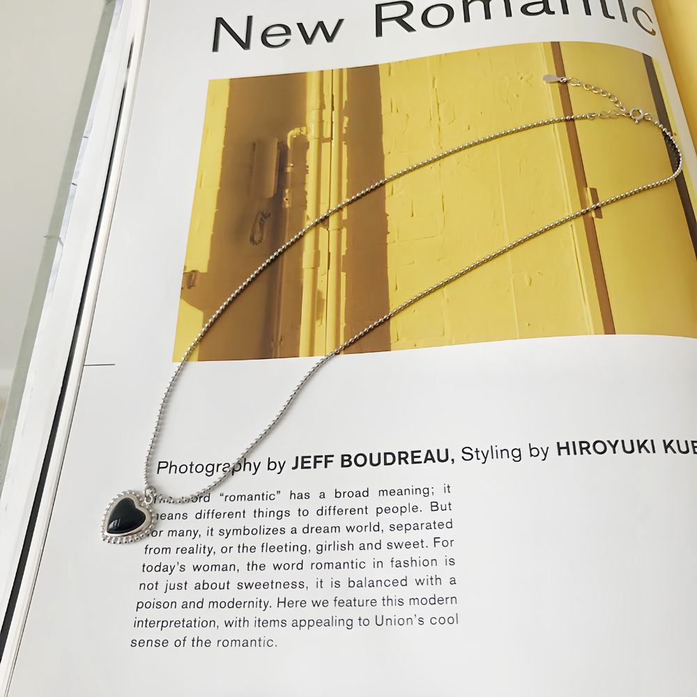 BLACK HEART ΑΣΗΜΕΝΙΟ ΚΟΛΙΕ ΜΕ ΜΑΥΡΟ ΑΧΑΤΗ BESCL0014