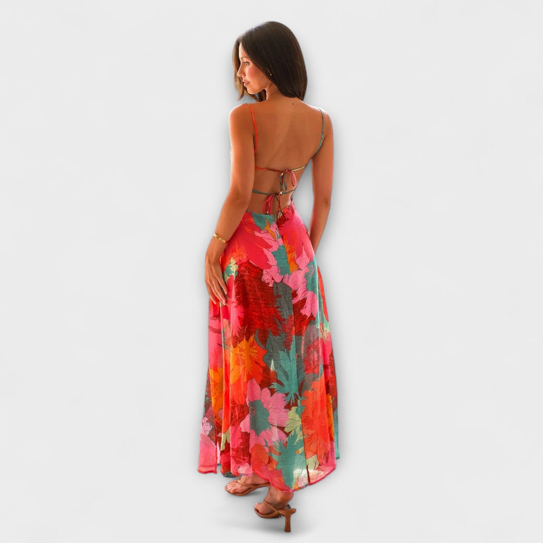 Audrey - Šaty s kvetinovým vzorom na ramienkach pre dámy - Štýlové a zvodné