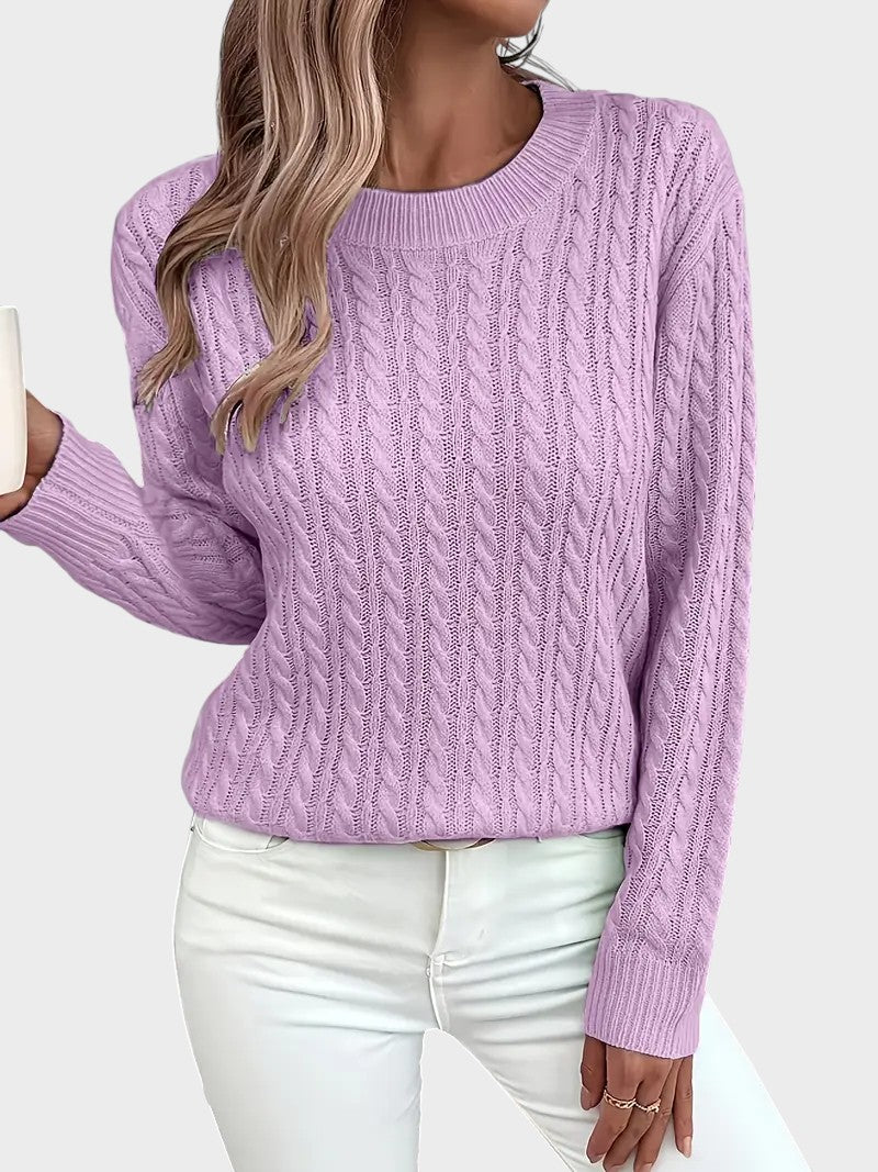 Jana™ ｜Dámsky pletený sveter s vrkočovým vzorom