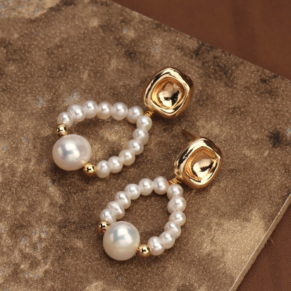 PEARL TEAR ΣΚΟΥΛΑΡΙΚΙΑ ΟΡΕΙΧΑΛΚΟΥ ΜΕ ΜΑΡΓΑΡΙΤΑΡΙ BESCE0015