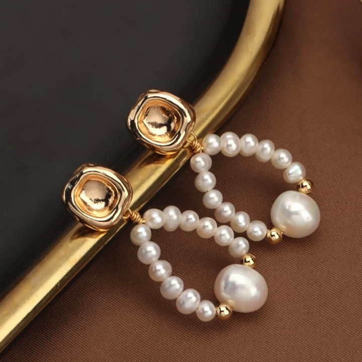 PEARL TEAR ΣΚΟΥΛΑΡΙΚΙΑ ΟΡΕΙΧΑΛΚΟΥ ΜΕ ΜΑΡΓΑΡΙΤΑΡΙ BESCE0015