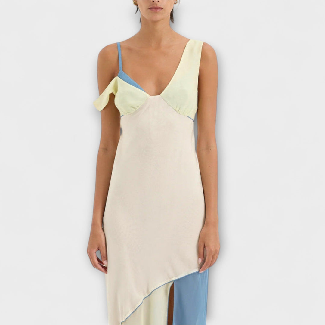 Alora ™ ｜Μίντι φόρεμα Thames με λεπτομέρεια splicing