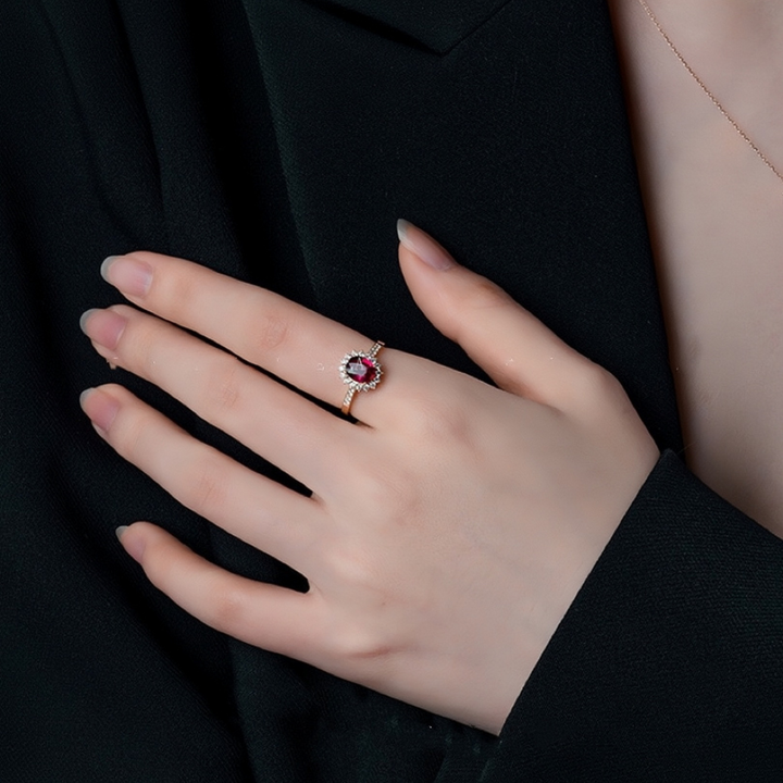 RED STONE ΑΣΗΜΕΝΙΟ ΔΑΧΤΥΛΙΔΙ ΜΕ ΡΟΥΜΠΙΝΙ BESCR0033