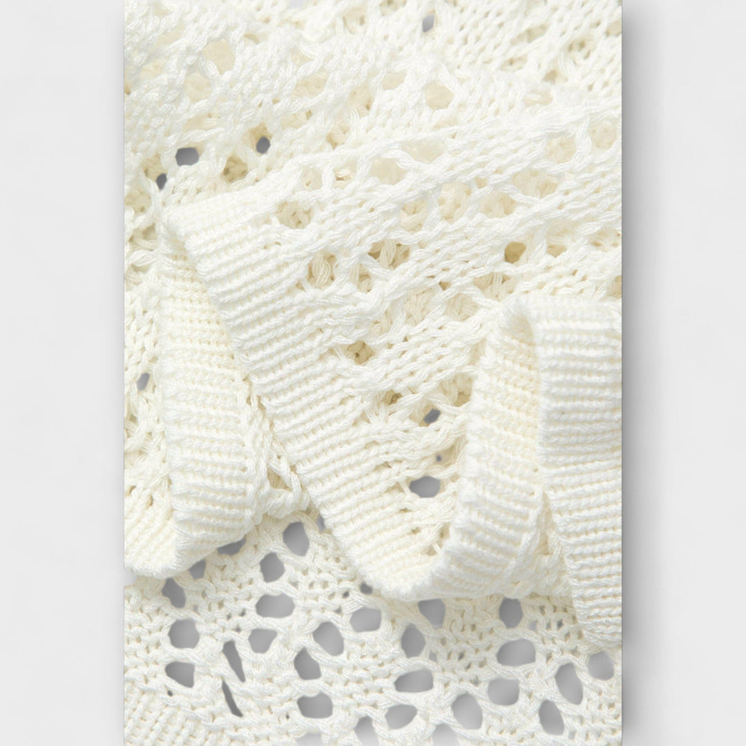 Anne  ™ ｜ Λευκό Luna παραλιακό φόρεμα