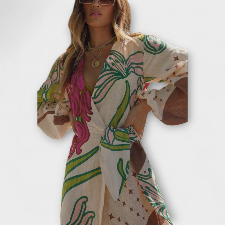 Tracey ™ ｜Bindetunika Maxikleid