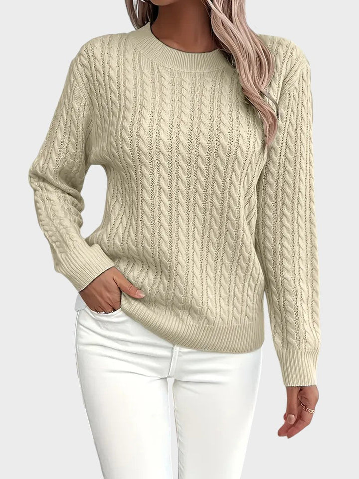 Jana™ ｜Dámsky pletený sveter s vrkočovým vzorom