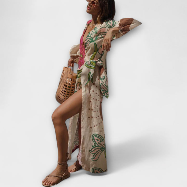 Tracey ™ ｜Bindetunika Maxikleid