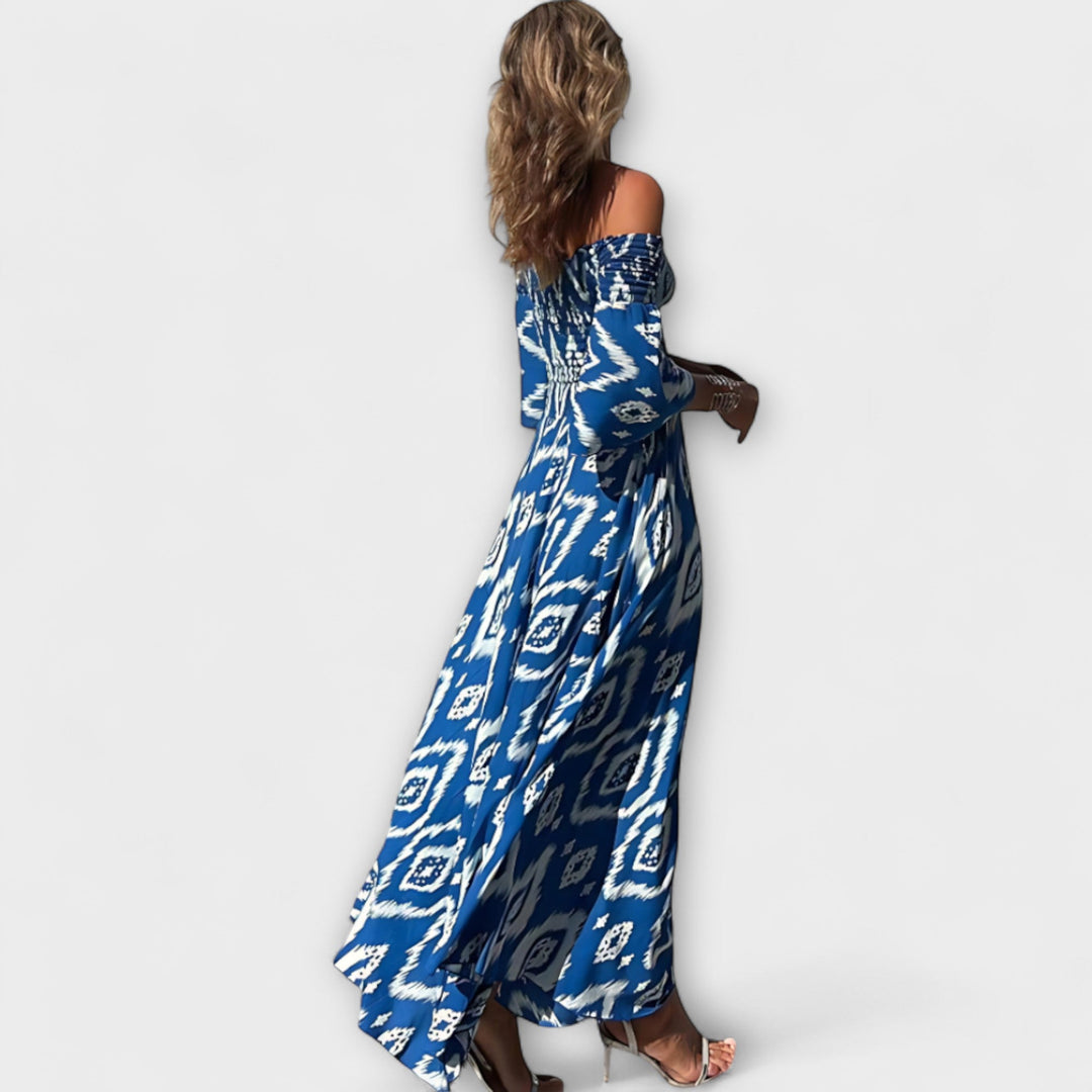 Bella  ™ ｜ Šaty s odhalenými ramenami a morskými kvetmi