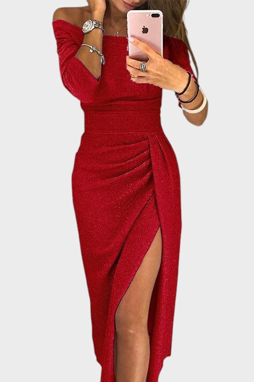 Jarmila ™ ｜Γαλά φόρεμα χωρίς τιράντες