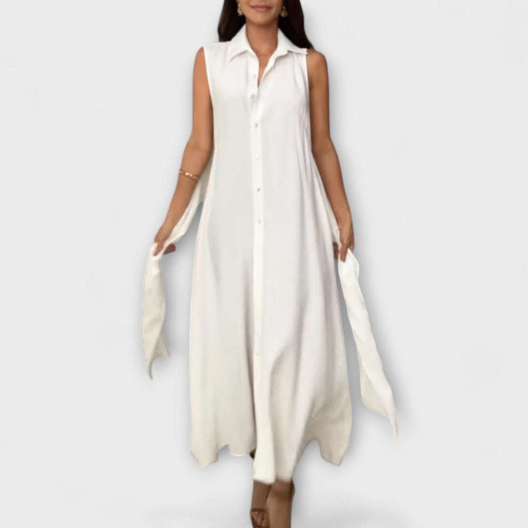 Mira ™ ｜Εντυπωσιακό, μονόκορμο midi φόρεμα με δέσιμο