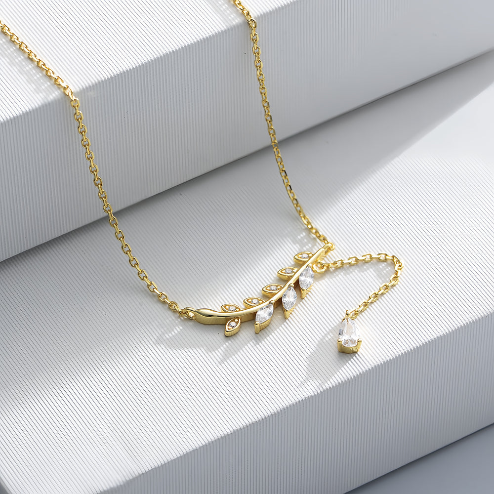 ZIRCONIUM LEAF ΑΣΗΜΕΝΙΟ ΚΟΛΙΕ BESCL0080