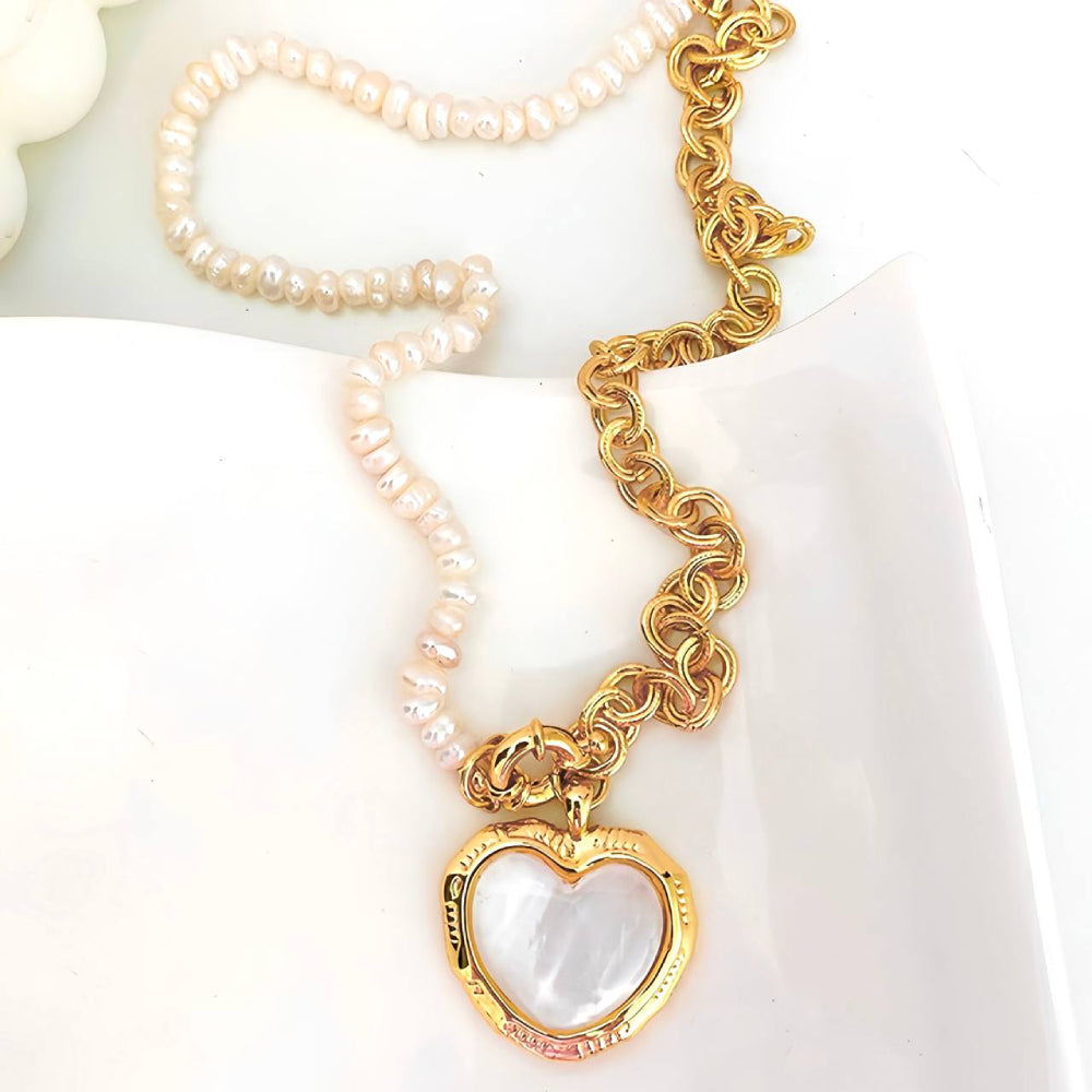 HALF HEART ΚΟΛΙΕ ΟΡΕΙΧΑΛΚΟΥ ΜΕ ΚΑΡΔΙΑ BESCL0090