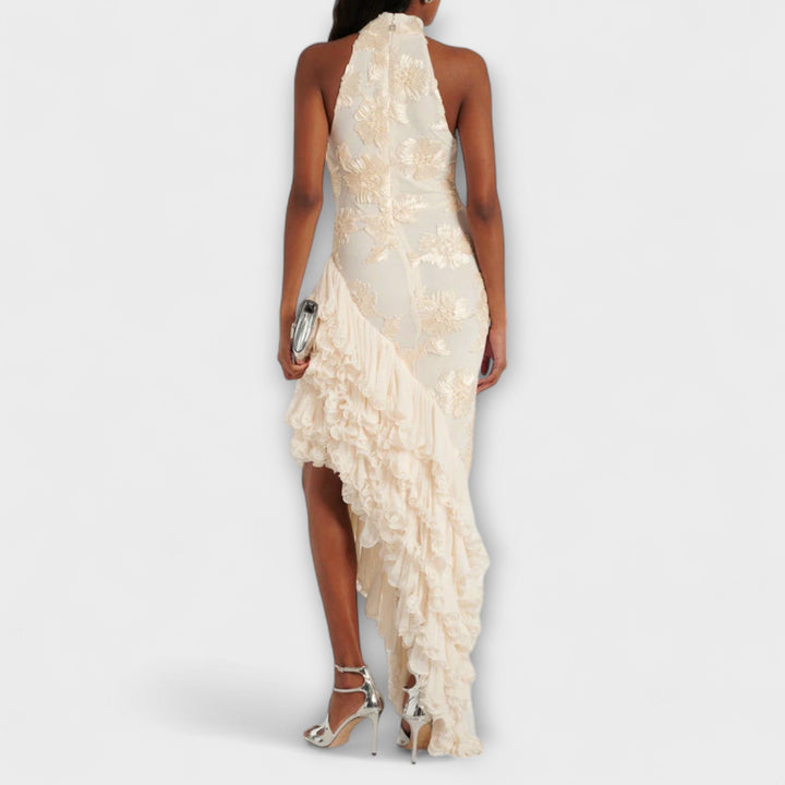 Karen ™ ｜ Μακρύ φόρεμα με λουλουδάτες εφαρμογές