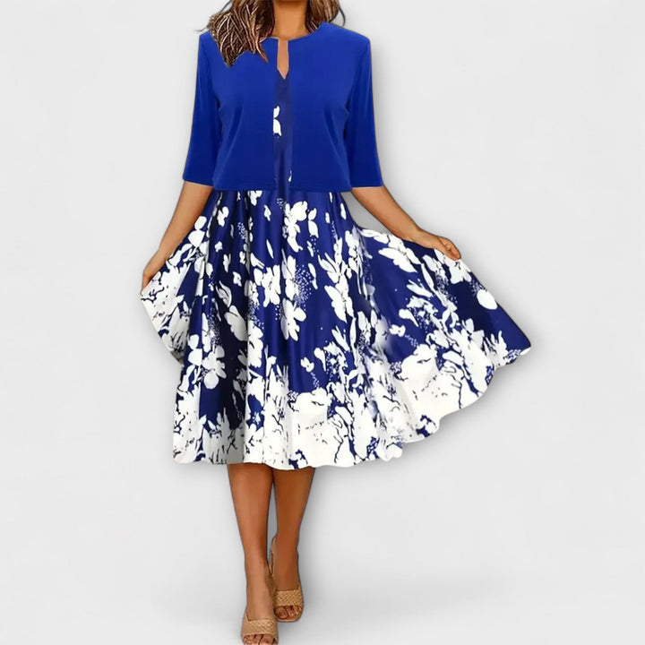 Patrícia™ ｜Γυναικείο φόρεμα Midi με σακάκι