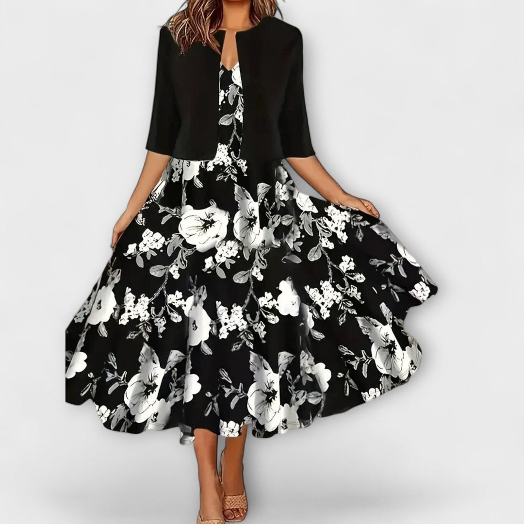 Patrícia™ ｜Γυναικείο φόρεμα Midi με σακάκι