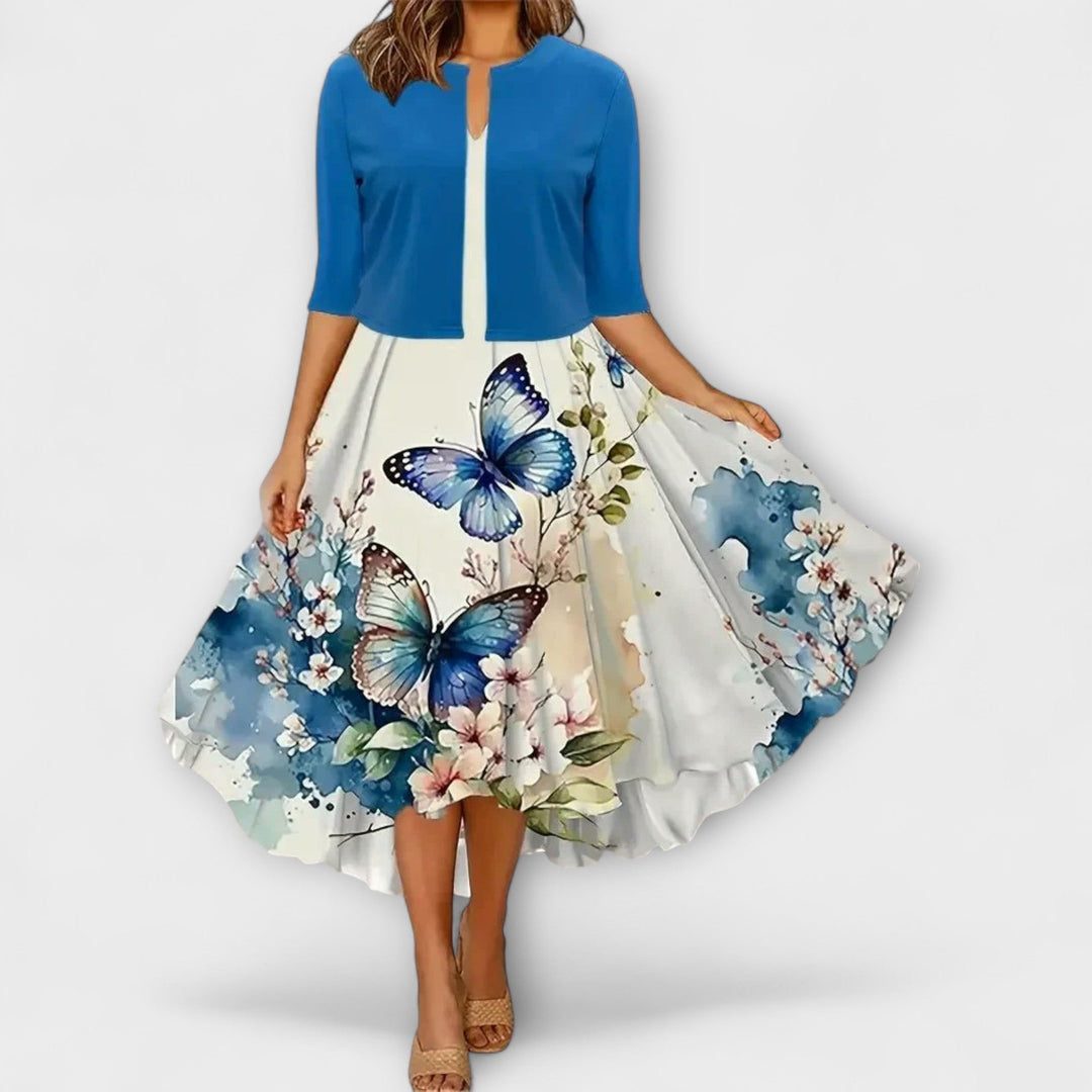 Patrícia™ ｜Γυναικείο φόρεμα Midi με σακάκι