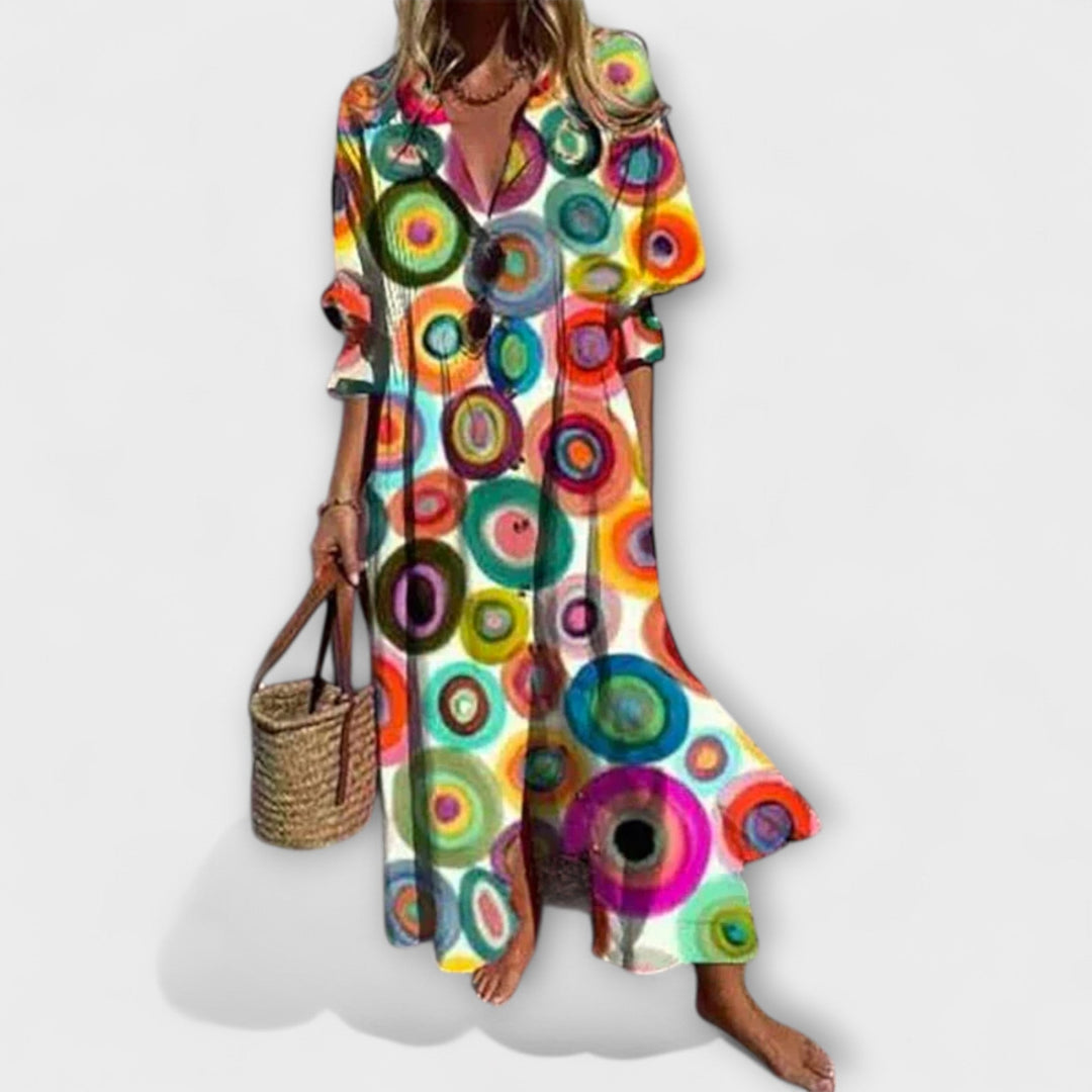 Lila™ ｜ Εντυπωσιακό μακρύ φόρεμα με κάλυψη της κοιλιάς