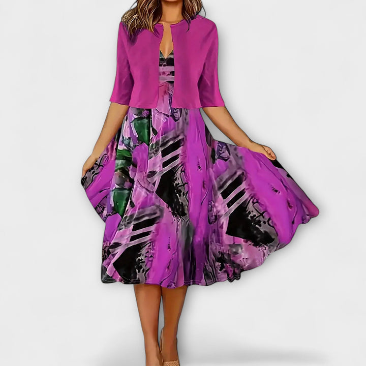 Patrícia™ ｜Γυναικείο φόρεμα Midi με σακάκι
