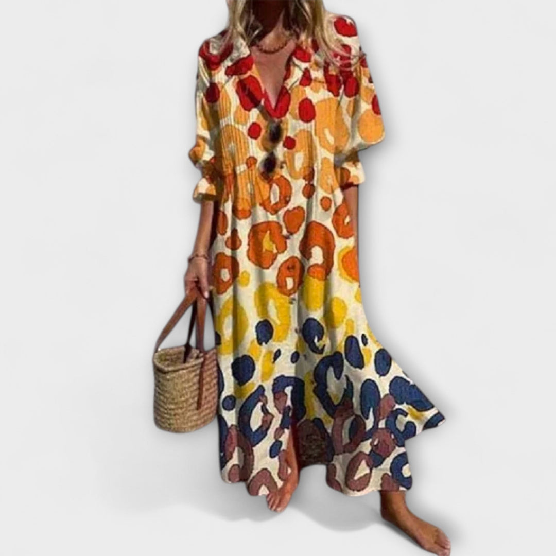 Lila™ ｜ Εντυπωσιακό μακρύ φόρεμα με κάλυψη της κοιλιάς