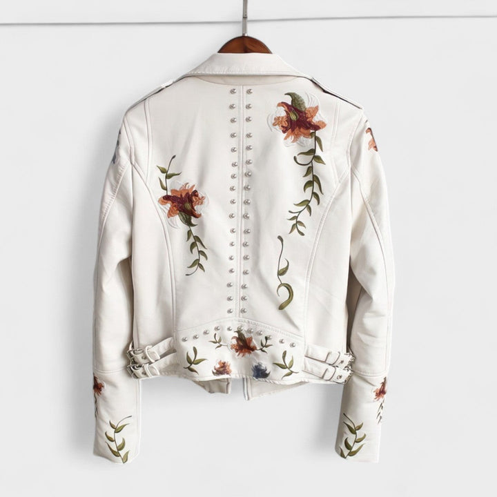 Dagmar ™ ｜ ŠTÝLOVÁ FLORÁLNA BIKER BUNDA