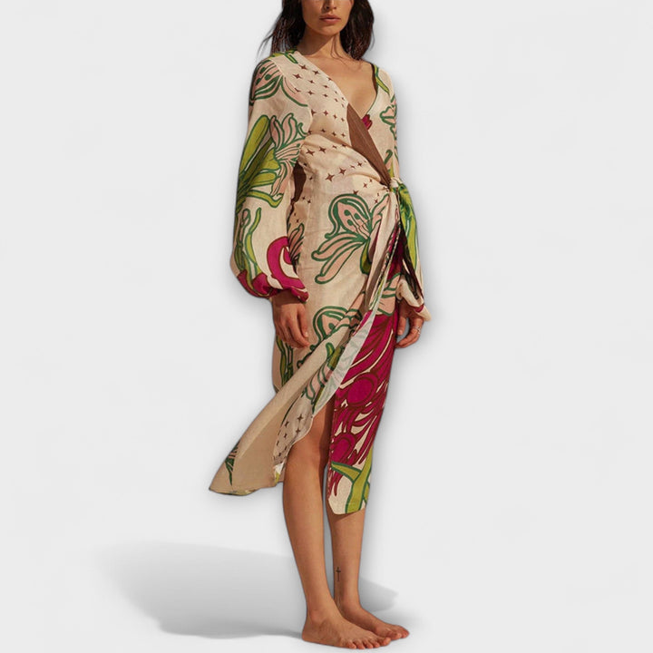 Tracey ™ ｜Bindetunika Maxikleid