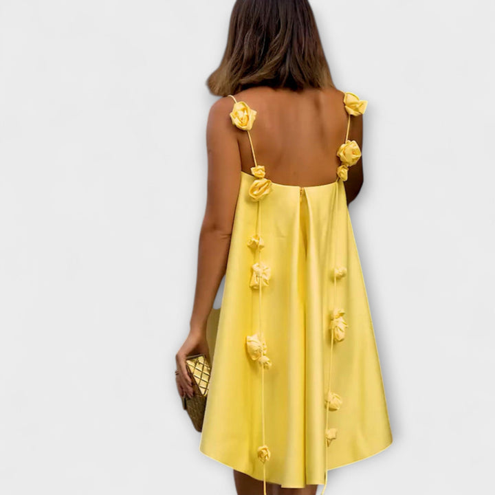 Jordan ™ ｜ Κομψό μίνι φόρεμα με λουλούδια χωρίς μανίκια