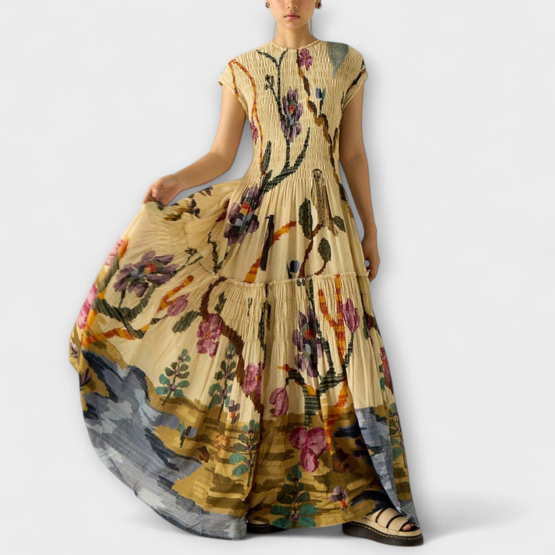 Amara  ™ ｜Plisované šaty s potlačou zvierat