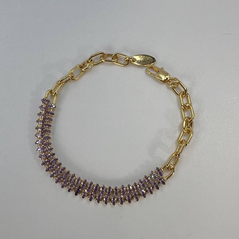 PURPLE STONE ΒΡΑΧΙΟΛΙ ΧΕΡΙΟΥ ΟΡΕΙΧΑΛΚΟΥ BESCH0041