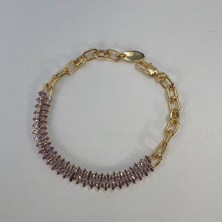 PURPLE STONE ΒΡΑΧΙΟΛΙ ΧΕΡΙΟΥ ΟΡΕΙΧΑΛΚΟΥ BESCH0041