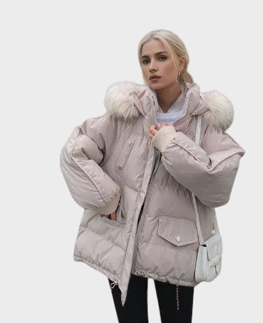 Božena ™ ｜ ŠTÝLOVÁ PREŠÍVANÁ BUNDA S KOŽUŠINOVÝM LEMOM