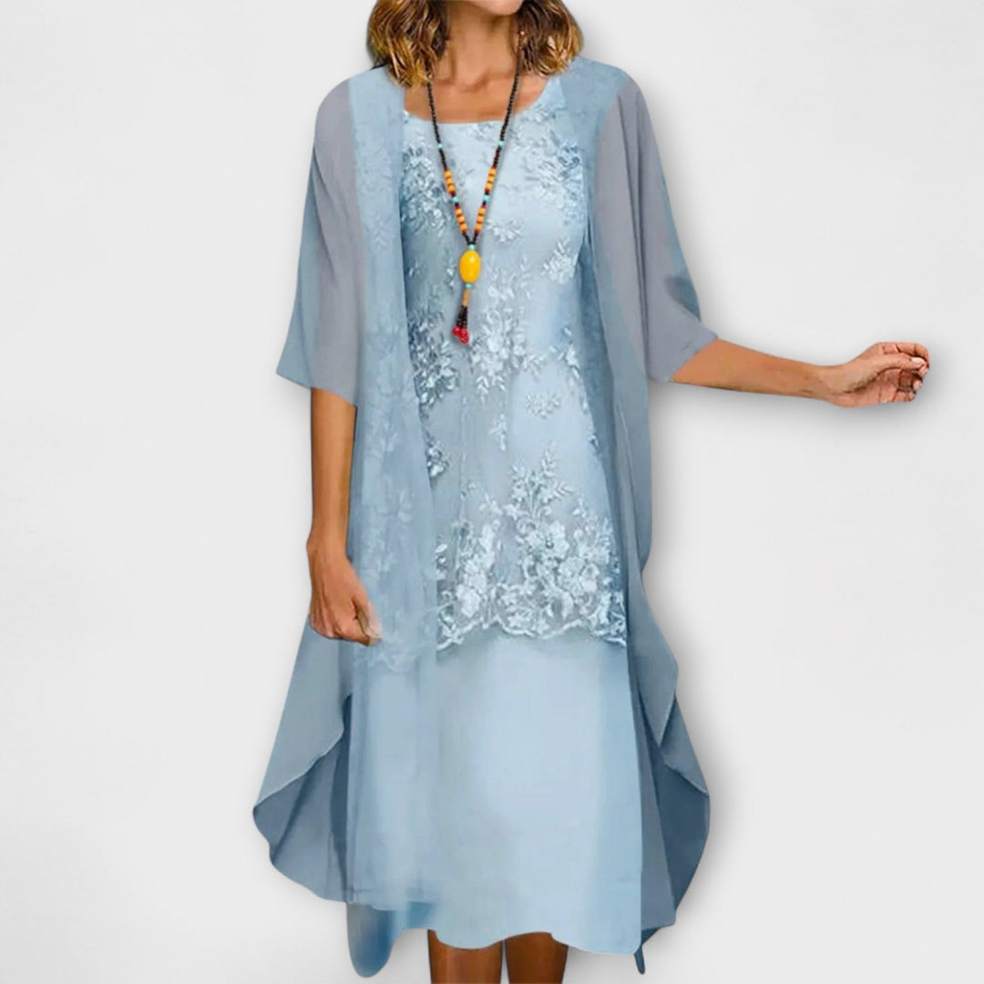 Danielle™ ｜ Κομψό φόρεμα δύο τεμαχίων από σιφόν