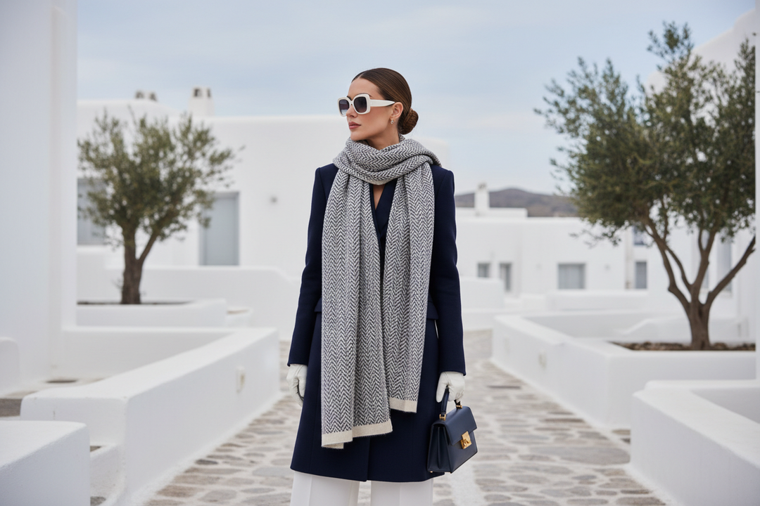 Moda de inverno elegante vertical