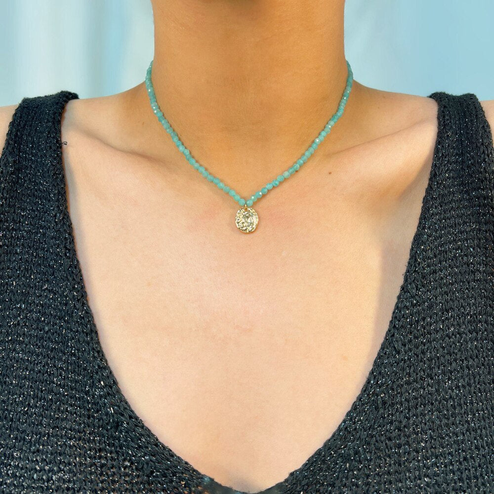 AMAZONITE ΑΤΣΑΛΙΝΟ ΚΟΛΙΕ BESCL0142