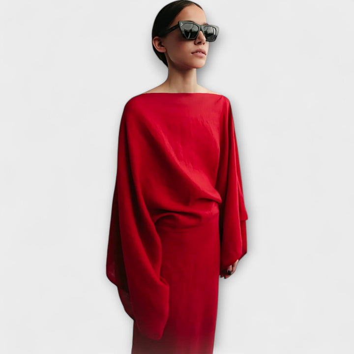 Dana ™ ｜Κιμονό φόρεμα από λινό και βαμβάκι